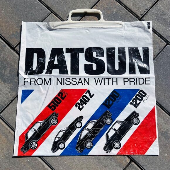 DATSUN Other - 1970s Datsun Car Dealer Advertising Bag Vintage